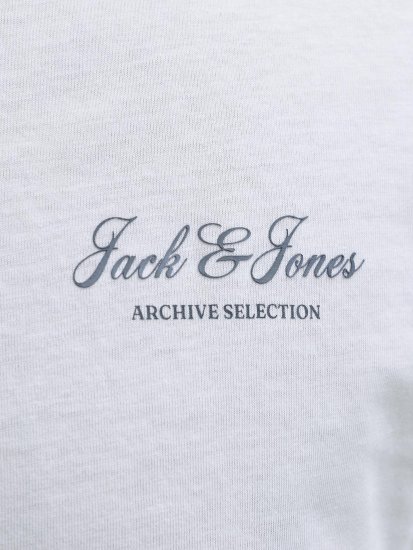 Jack & Jones Archive Majica Bijela - Majice Kratkih Rukava - Muške Majice Kratkih Rukava Veliki Brojevi 