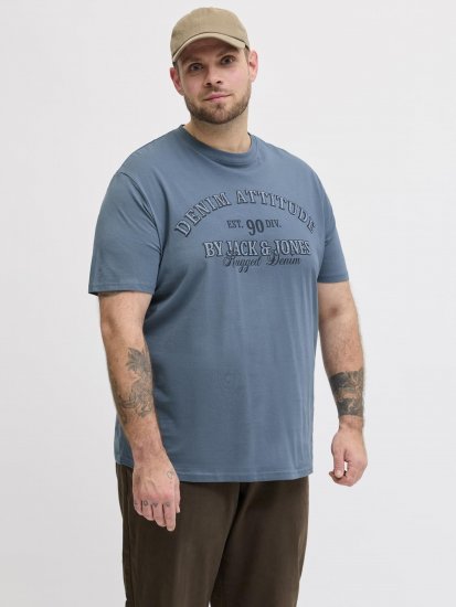 Jack & Jones Edenver T-Shirt Blue - Majice Kratkih Rukava - Muške Majice Kratkih Rukava Veliki Brojevi 