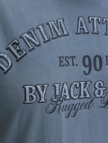 Jack & Jones Edenver T-Shirt Blue - Majice Kratkih Rukava - Muške Majice Kratkih Rukava Veliki Brojevi 