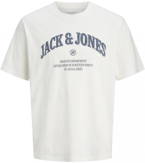 Jack & Jones Edenver T-Shirt White - Majice Kratkih Rukava - Muške Majice Kratkih Rukava Veliki Brojevi 