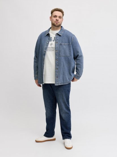 Jack & Jones Edenver T-Shirt White - Majice Kratkih Rukava - Muške Majice Kratkih Rukava Veliki Brojevi 