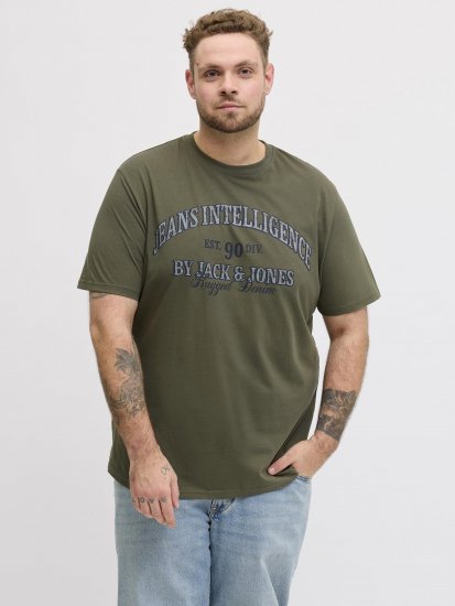 Jack & Jones Edenver T-Shirt Khaki - Majice Kratkih Rukava - Muške Majice Kratkih Rukava Veliki Brojevi 