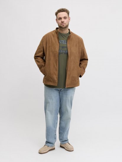 Jack & Jones Edenver T-Shirt Khaki - Majice Kratkih Rukava - Muške Majice Kratkih Rukava Veliki Brojevi 