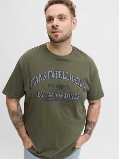 Jack & Jones Edenver T-Shirt Khaki - Majice Kratkih Rukava - Muške Majice Kratkih Rukava Veliki Brojevi 