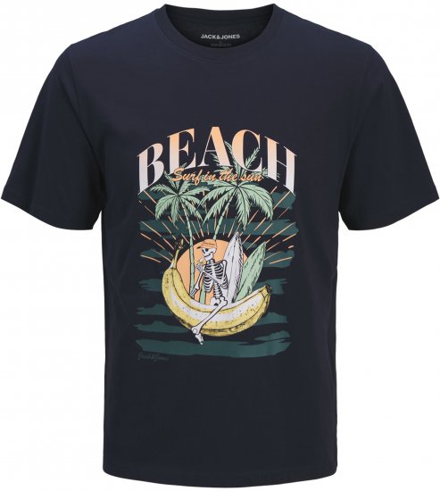 Jack & Jones King Crew Neck T-Shirt Navy - Majice kratkih rukava s printom - 