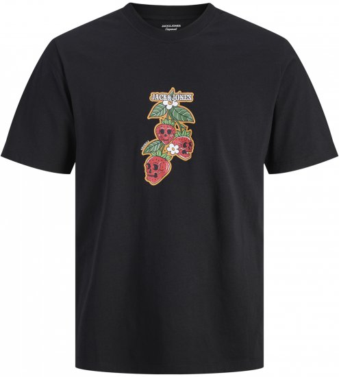 Jack & Jones Catskills Majica Crna - Majice Kratkih Rukava - Muške Majice Kratkih Rukava Veliki Brojevi 