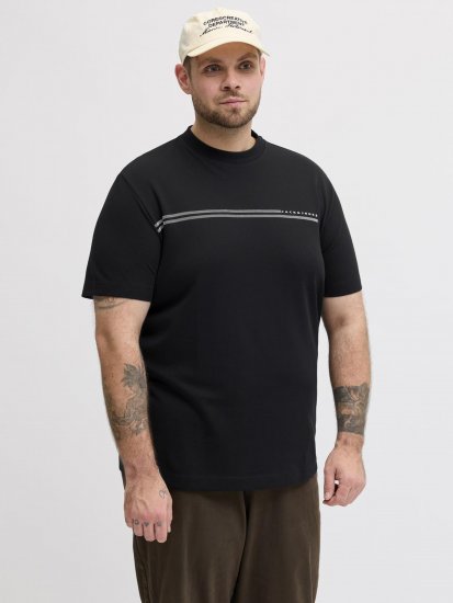 Jack & Jones Cofusion T-Shirt Black - Majice Kratkih Rukava - Muške Majice Kratkih Rukava Veliki Brojevi 