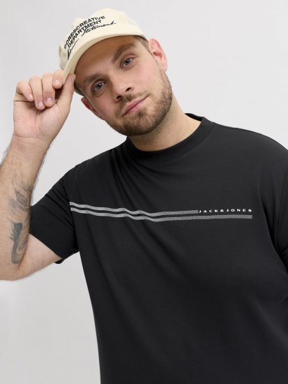 Jack & Jones Cofusion T-Shirt Black - Majice Kratkih Rukava - Muške Majice Kratkih Rukava Veliki Brojevi 