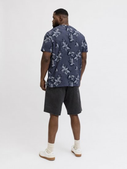 Jack & Jones Montauk T-Shirt Blue - Majice Kratkih Rukava - Muške Majice Kratkih Rukava Veliki Brojevi 