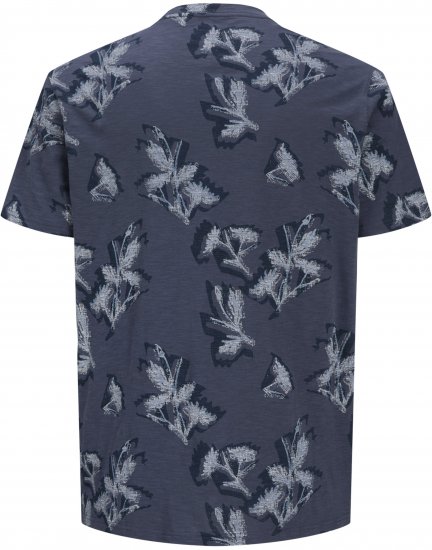 Jack & Jones Montauk T-Shirt Blue - Majice Kratkih Rukava - Muške Majice Kratkih Rukava Veliki Brojevi 