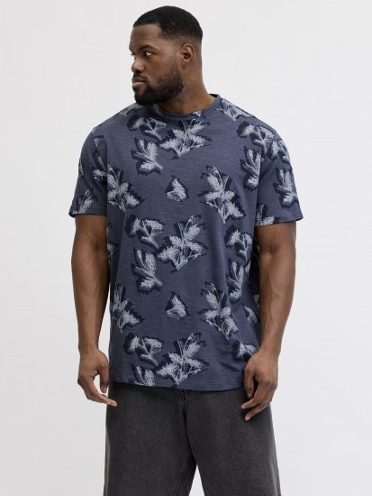 Jack & Jones Montauk T-Shirt Blue - Majice Kratkih Rukava - Muške Majice Kratkih Rukava Veliki Brojevi 