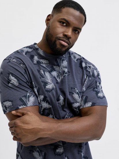 Jack & Jones Montauk T-Shirt Blue - Majice Kratkih Rukava - Muške Majice Kratkih Rukava Veliki Brojevi 