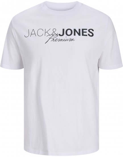 Jack & Jones Blaneo Short Sleeve T-Shirt White - Majice Kratkih Rukava - Muške Majice Kratkih Rukava Veliki Brojevi 