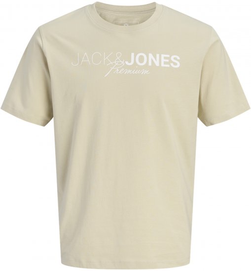Jack & Jones Blaneo Short Sleeve T-shirt Beige - Majice Kratkih Rukava - Muške Majice Kratkih Rukava Veliki Brojevi 