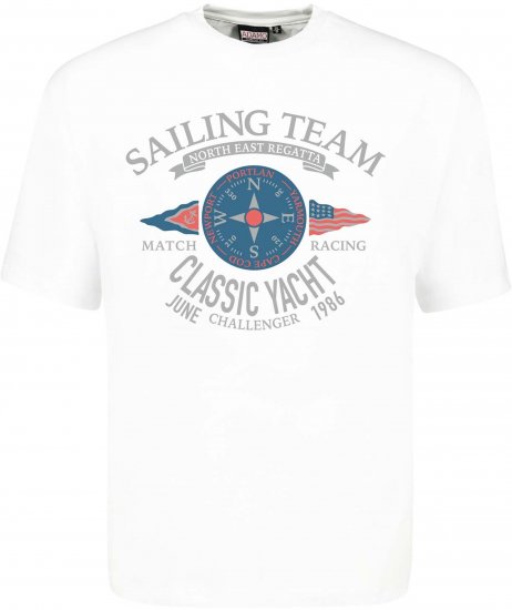 Adamo Sailing Comfort Fit T-Shirt White - Majice kratkih rukava s printom - 