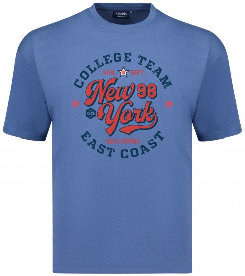 Adamo College Comfort Fit T-Shirt Blue - Majice kratkih rukava s printom - 