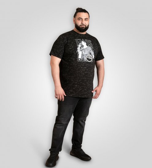 D555 Official Elvis Presley Printed T-Shirt Black - Majice kratkih rukava s printom - 