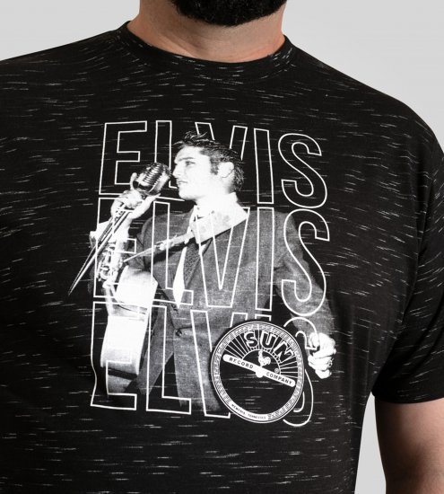 D555 Official Elvis Presley Printed T-Shirt Black - Majice kratkih rukava s printom - 