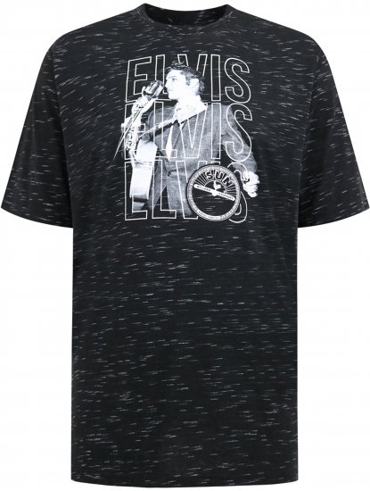 D555 Official Elvis Presley Printed T-Shirt Black - Majice kratkih rukava s printom - 