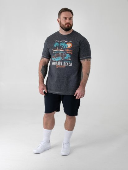 D555 Moyles Newport Beach Woody Car Printed T-Shirt Navy Twist - Majice kratkih rukava s printom - 