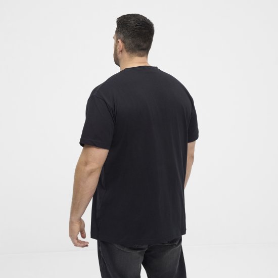 North Latitude 53333 Grid Printed T-Shirt Black - Majice Kratkih Rukava - Muške Majice Kratkih Rukava Veliki Brojevi 