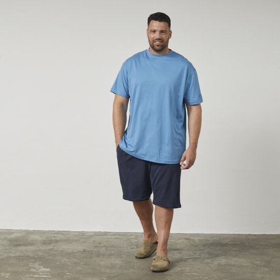 North Latitude 61010 US Majica Srednje Plava - Majice Kratkih Rukava - Muške Majice Kratkih Rukava Veliki Brojevi 