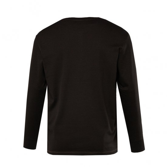 JP1880 T-Shirt Henley Long Sleeve Striped Brown TALL - MUŠKA ODJEĆA MT-6XLT - Odjeća za Visoke Muškarce