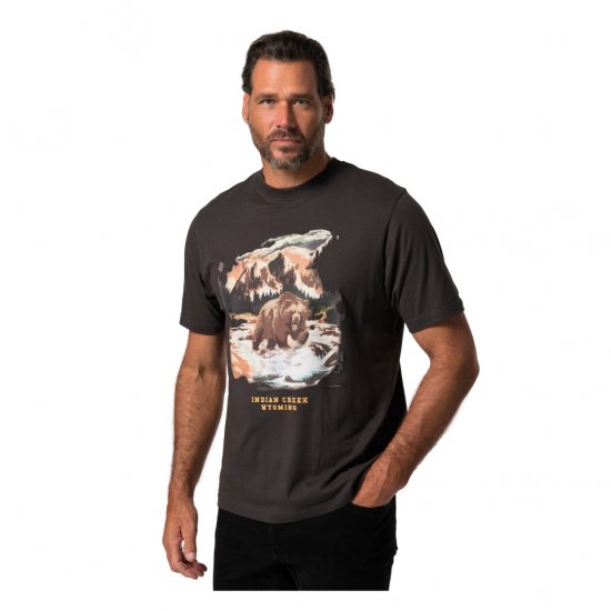 JP1880 T-Shirt Indian Creek Anthracite TALL - MUŠKA ODJEĆA MT-6XLT - Odjeća za Visoke Muškarce