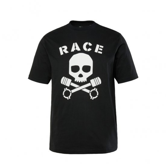 JP1880 T-Shirt Short Sleeve Skull Race Black - Majice Kratkih Rukava - Muške Majice Kratkih Rukava Veliki Brojevi 