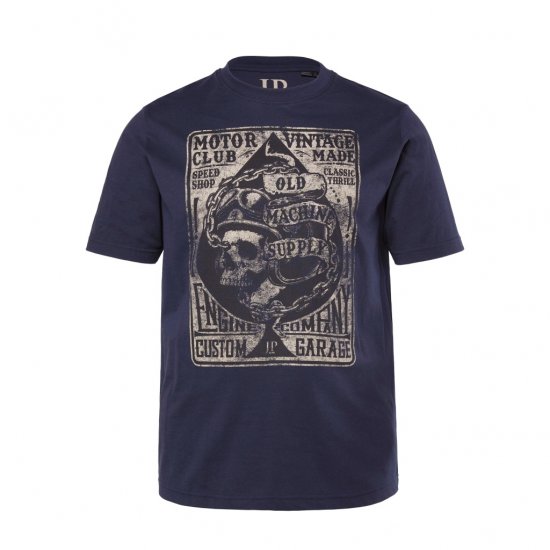 JP1880 T-Shirt Motorclub Blue - Majice Kratkih Rukava - Muške Majice Kratkih Rukava Veliki Brojevi 