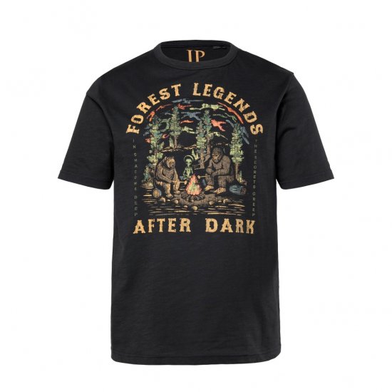 JP1880 T-Shirt Short Sleeve Forest Legends Black - Majice Kratkih Rukava - Muške Majice Kratkih Rukava Veliki Brojevi 