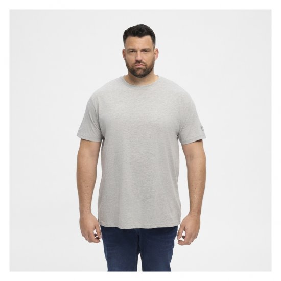 North Latitude T-Shirt O-Neck Grey Melange - Majice Kratkih Rukava - Muške Majice Kratkih Rukava Veliki Brojevi 