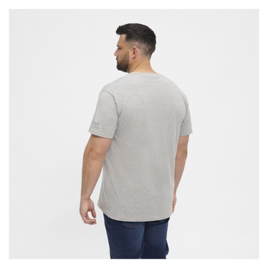 North Latitude T-Shirt O-Neck Grey Melange - Majice Kratkih Rukava - Muške Majice Kratkih Rukava Veliki Brojevi 