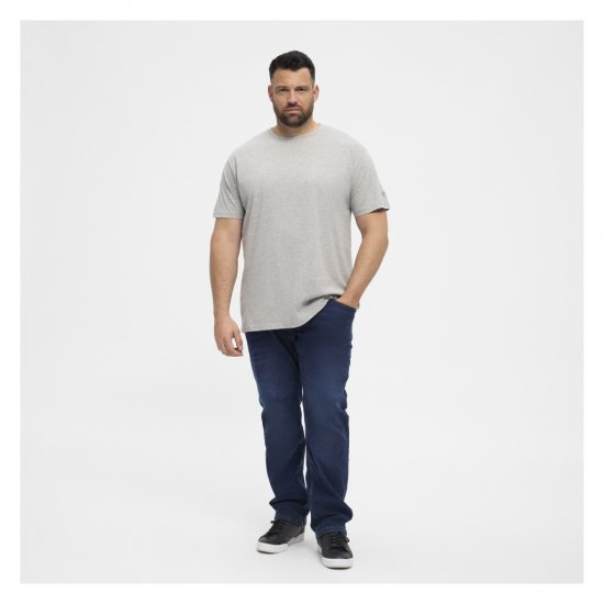 North Latitude T-Shirt O-Neck Grey Melange - Majice Kratkih Rukava - Muške Majice Kratkih Rukava Veliki Brojevi 