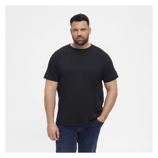 North Latitude T-Shirt O-Neck Black - Majice Kratkih Rukava - Muške Majice Kratkih Rukava Veliki Brojevi 