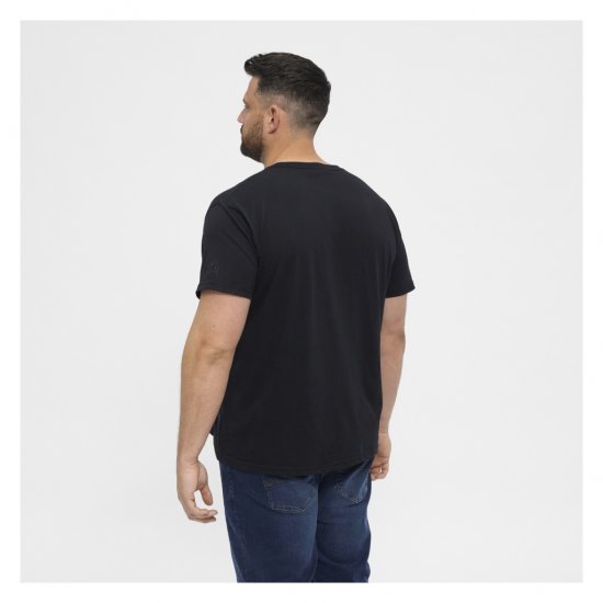 North Latitude T-Shirt O-Neck Black - Majice Kratkih Rukava - Muške Majice Kratkih Rukava Veliki Brojevi 