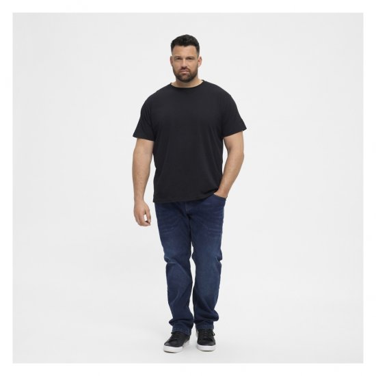 North Latitude T-Shirt O-Neck Black - Majice Kratkih Rukava - Muške Majice Kratkih Rukava Veliki Brojevi 