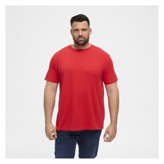 North Latitude T-Shirt O-Neck Red - Majice Kratkih Rukava - Muške Majice Kratkih Rukava Veliki Brojevi 