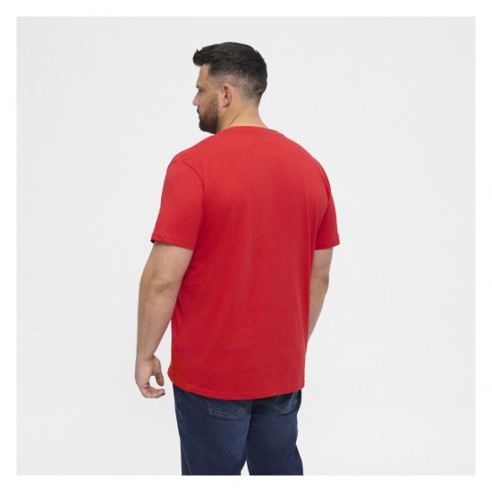 North Latitude T-Shirt O-Neck Red - Majice Kratkih Rukava - Muške Majice Kratkih Rukava Veliki Brojevi 