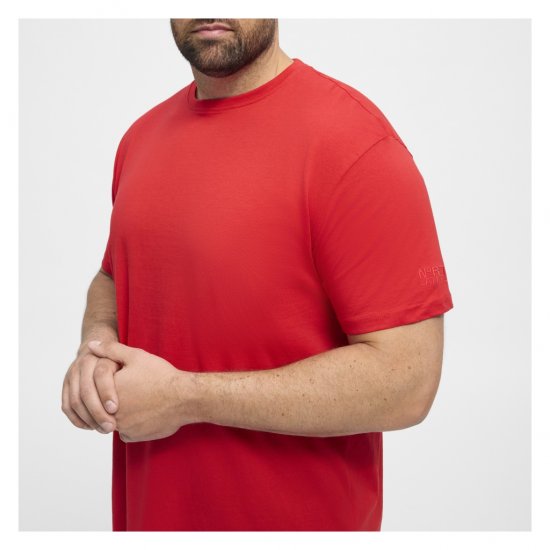 North Latitude T-Shirt O-Neck Red - Majice Kratkih Rukava - Muške Majice Kratkih Rukava Veliki Brojevi 