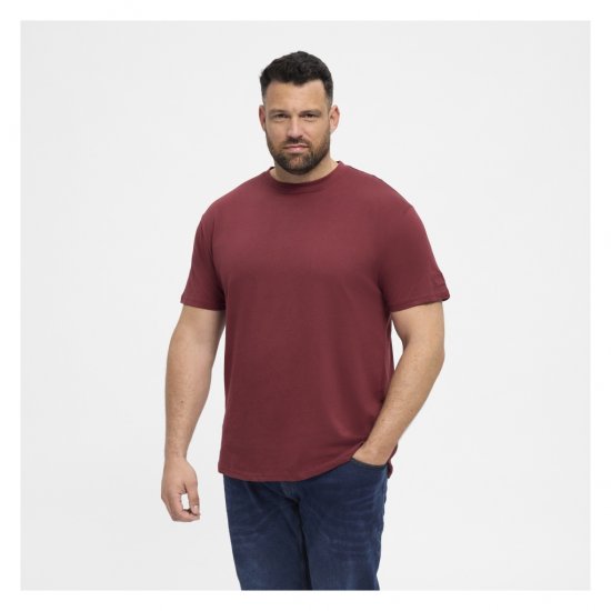 North Latitude T-Shirt O-Neck Bordeaux - Majice Kratkih Rukava - Muške Majice Kratkih Rukava Veliki Brojevi 