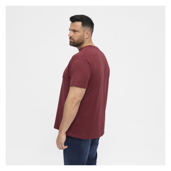 North Latitude T-Shirt O-Neck Bordeaux - Majice Kratkih Rukava - Muške Majice Kratkih Rukava Veliki Brojevi 
