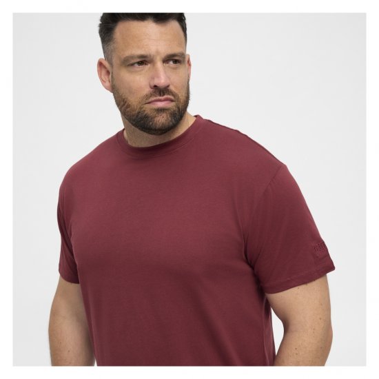 North Latitude T-Shirt O-Neck Bordeaux - Majice Kratkih Rukava - Muške Majice Kratkih Rukava Veliki Brojevi 