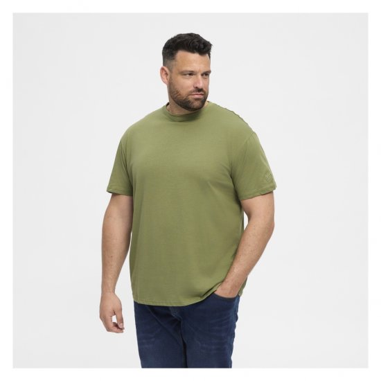 North Latitude T-Shirt O-Neck Olive Green - Majice Kratkih Rukava - Muške Majice Kratkih Rukava Veliki Brojevi 