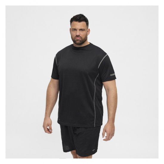 North Latitude Sport Tech T-Shirt Black - Majice Kratkih Rukava - Muške Majice Kratkih Rukava Veliki Brojevi 