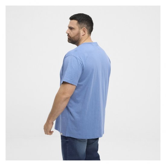 North Latitude Denim Printed Logo T-Shirt Dusty Blue - Majice Kratkih Rukava - Muške Majice Kratkih Rukava Veliki Brojevi 