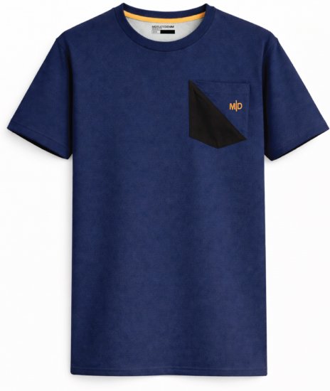 Motley Denim Milan Majica Tamni indigo - Majice Kratkih Rukava - Muške Majice Kratkih Rukava Veliki Brojevi 