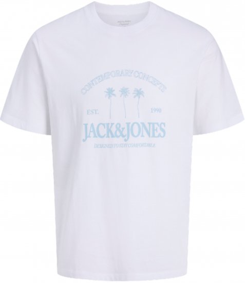 Jack & Jones Nantucket Majica Bijela - Majice Kratkih Rukava - Muške Majice Kratkih Rukava Veliki Brojevi 