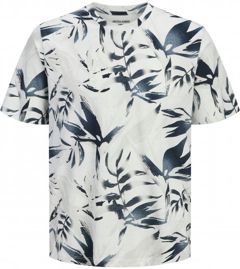 Jack & Jones Honolulu T-Shirt White - Majice Kratkih Rukava - Muške Majice Kratkih Rukava Veliki Brojevi 
