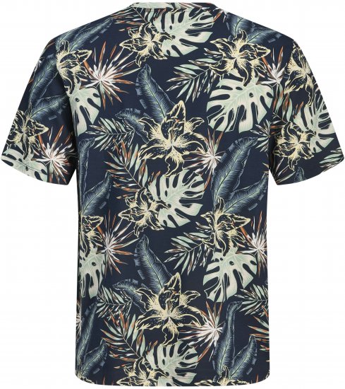 Jack & Jones Honolulu T-Shirt Navy - Majice Kratkih Rukava - Muške Majice Kratkih Rukava Veliki Brojevi 